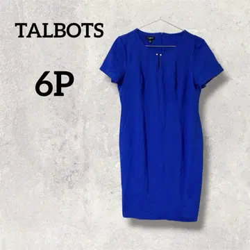 TALBOTS [ 6P ] 반팔 무릎 기장 원피스 파랑