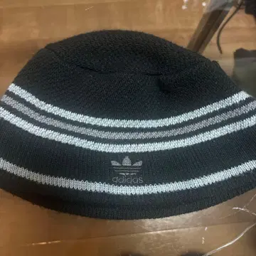 adidas 스트라이프 버킷 햇 블랙/화이트
