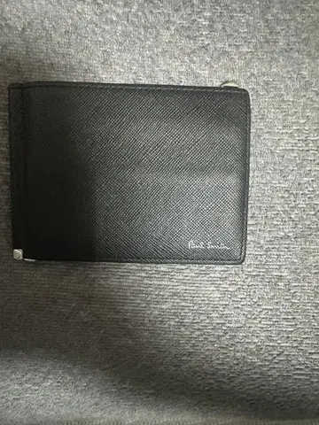 폴 스미스 블랙 가죽 접이식 지갑