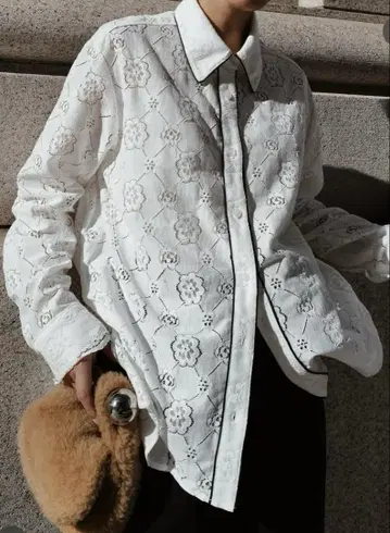 machatt 마차트 파이핑 레이스 셔츠