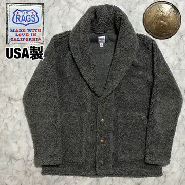00s USA US RUGS 플리스 네이비 숄 가디건 M