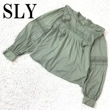 SLY 코튼 블라우스 그린 F B557