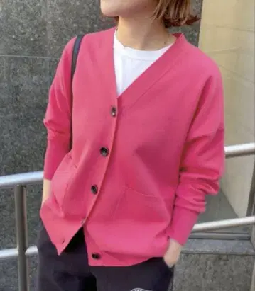 스픽 앤 스팬 더블 자카드 빅 가디건