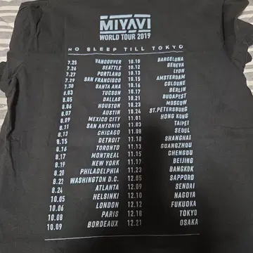 MIYAVI WORLD TOUR 2019 티셔츠