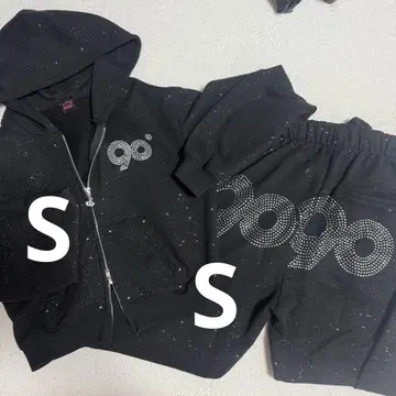 9090 글리터 후드티 셋업 S