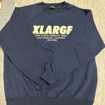 XLARGE 네이비 맨투맨 트레이닝복
