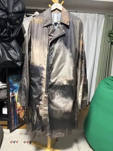 신야코즈카 나일론 올 패턴 코트 드리스반노튼 새상품급 새상품