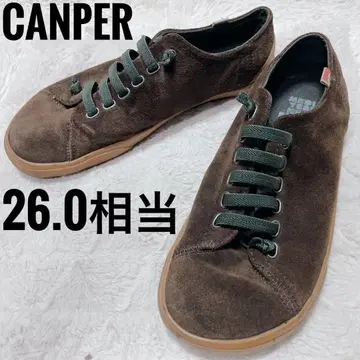 CANPER 브라운 스니커즈 26.0cm 상당 레이스업 스웨이드