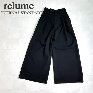 relume 레리움 워셔블 서지 스트레치 턱 와이드 팬츠 블랙