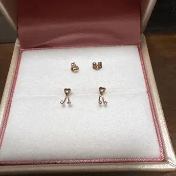 K10 하트 다이아 귀걸이