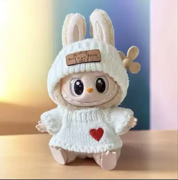 라부부 화이트 니트 모자 스웨터 세트 옷 갈아입기  의류 가을 겨울 코디