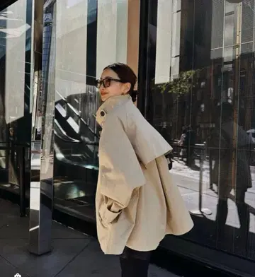 welinoa 숏 트렌치 베이지