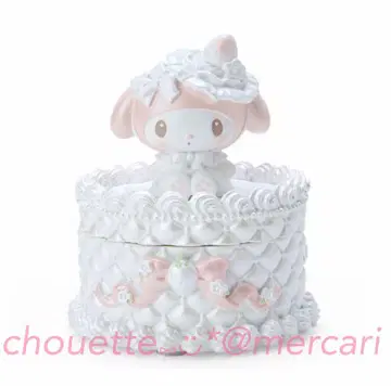 새상품 마이멜로디 화이트 딸기 티타임 소품함 액세서리 케이스