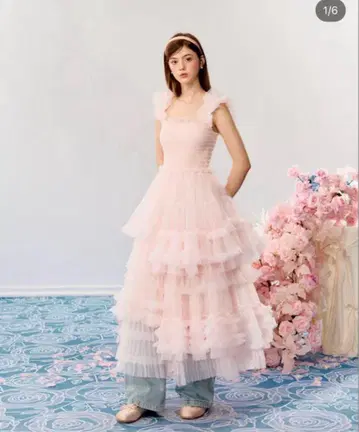 'Ballerina' blooming tulle dress(pink)