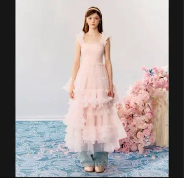 'Ballerina' blooming tulle dress(pink)