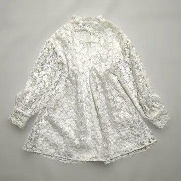 ZARA 튜닉 원피스 작은 꽃 자수 레이스