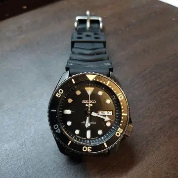 SEIKO 자동 와인딩 손목시계 블랙 다이버