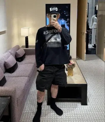VULTURES 긴팔 티셔츠 블랙 YEEZY 히라모토 렌