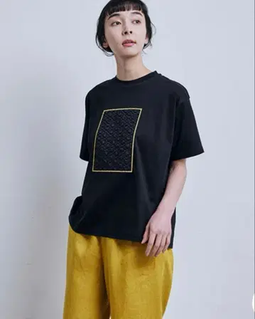 나카가와 마사시치 상점 누누 T셔츠 보우러 레이스 블랙