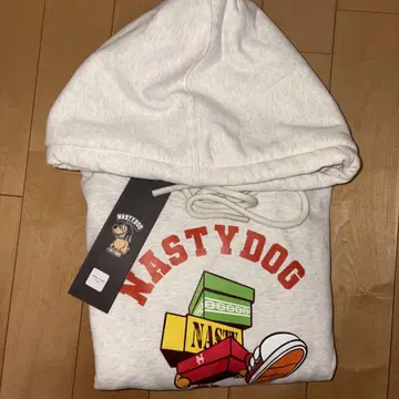 NASTYDOG 후드 부착 후드티 M 사이즈 그레이