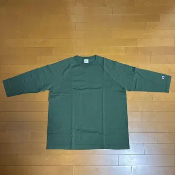 Champion T-1011 래글런 3/4 슬리브 티셔츠 모스그린 XL