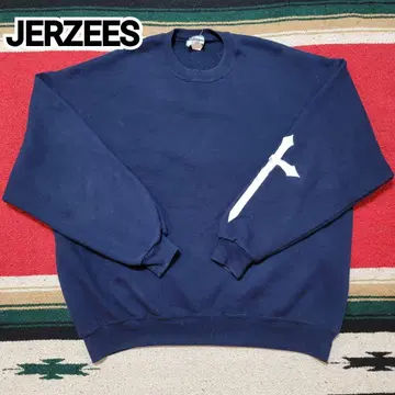 XL JERZEES 속기모 맨투맨 십자가 빈티지
