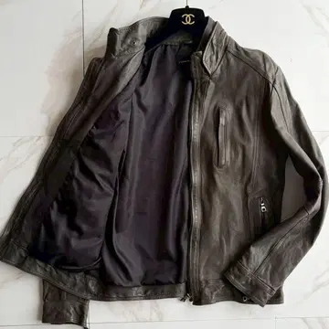 이탈리아제 램 가죽 양가죽 싱글 라이더 가죽 자켓 블랙 M