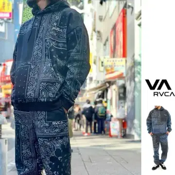 RVCA 반다나 패턴 상하의 셋업