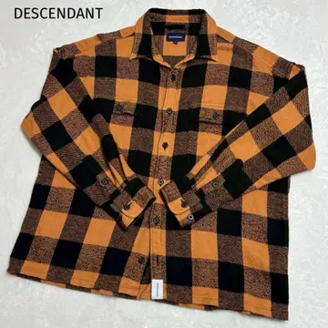 새상품급 DESCENDANT 블록 체크 플란넬 셔츠 사이즈 2