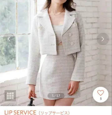 spring 트위드 점프 스커트 원피스 자켓 세트 립 서비스