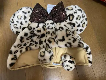 레오파드 무늬 미니 팬캡