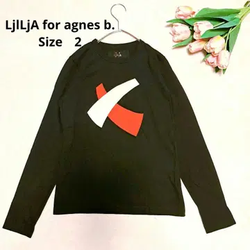[ 새상품급 ] LjlLjA for agnes b. 롱T M 블랙 콜라보