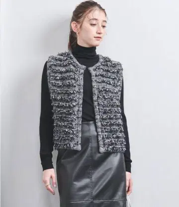 [ 새상품급 ] UNITED ARROWS 믹스 시어 루프 니트 베스트