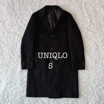 유니클로 울 캐시미어 체스터 코트 S 블랙 가을/겨울 롱 기장