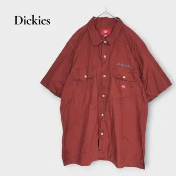 새상품급 Dickies 디키즈 반팔 워크 셔츠 XL 자수 가슴 포켓