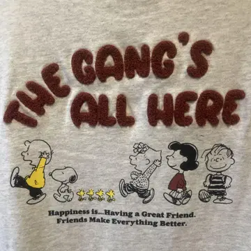 스누피 THE GANG'S ALL HERE 티셔츠 그레이