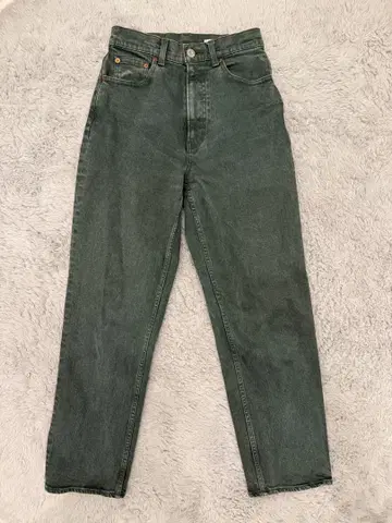 MOUSSY 다크 그린 데님 팬츠 26