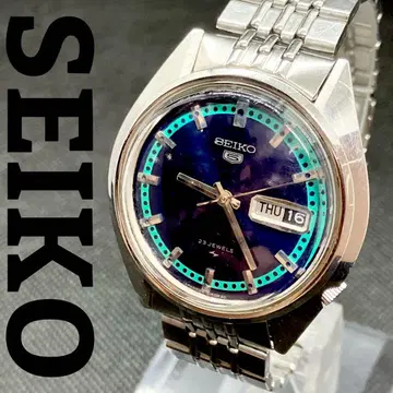 세이코 자동 와인딩 세이코5 블루 다이얼 데이데이트 손목시계 작동품