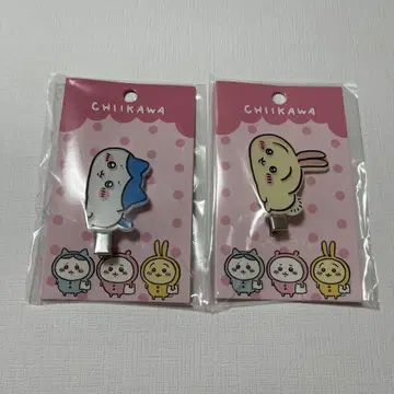 한국 치이카와 (먼작귀) 하치와레 토끼 헤어 클립 미사용 미개봉 새상품