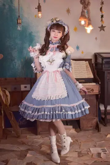 호시바코 works 벨수즈 원피스 에이프런 세트