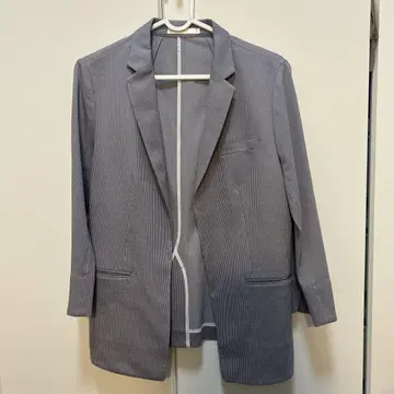 AOKI 스트라이프 테일러드 자켓 7부 소매