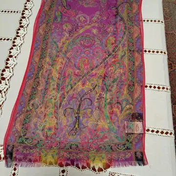 ETRO 페이즐리 무늬 실크 스카프