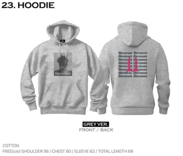 [ G-DRAGON ] UBERMENSCH HOODIE 그레이