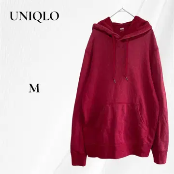 유니클로 UNIQLO 맨투맨 후드티 (긴팔) M 레드 남성용