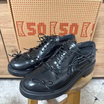 CAMPER 캠퍼 리본 가죽 신발 37 가죽 신발 박스 포함