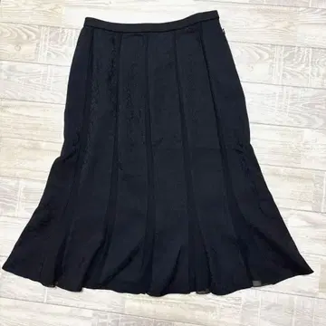 레리안 꽃무늬 튤 절개 롱 플레어 스커트