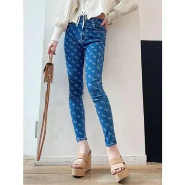 GYDA 로고 프린트 스키니 데님
