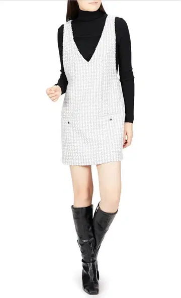 [ 0 ] 스나이델 V넥 미니 원피스 여성용 원피스