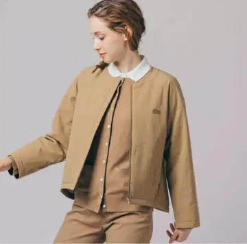 LACOSTE 패디드 숏코트 / 라코스테 36 M 사이즈 베이지 충전솜