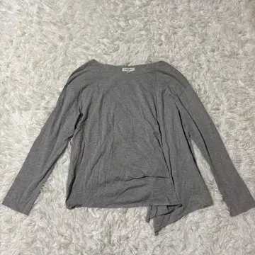 MOGA 여성용 긴팔 티셔츠 M 면 코튼 그레이 비기 심플